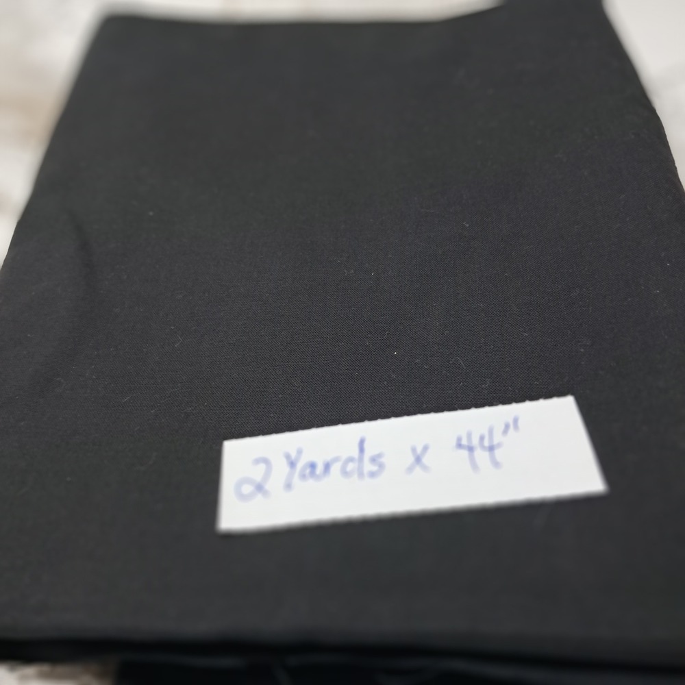 Black Fabric Material 2 Yards x 44" Sewing Quilting Apparel‎ Crafts